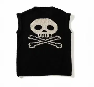 MacMahon Knitting Mills 스컬 니트 베스트 블랙
