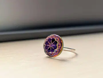 독일제 유리 버뮤다 블루 실버 925 9호 반지 SV