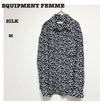 EQUIPMENT FEMME 실크 하트 무늬 셔츠 M