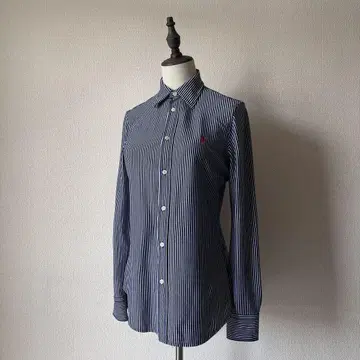 랄프 로렌 스트라이프 셔츠 네이비 Ralph Lauren