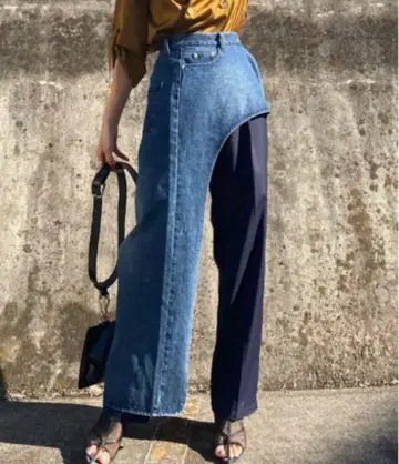 AMERI DENIM LAYERED TAPERED PANTS 데님
