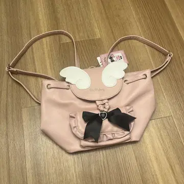 신상품 마이멜로디 마이멜로디 꾸미기 천사 깃털 미니 럭색 가방 핑크