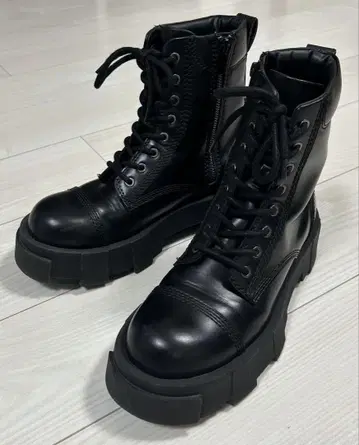 자라 청키 부츠 41 통굽 사이드 지퍼 폭발적인 인기