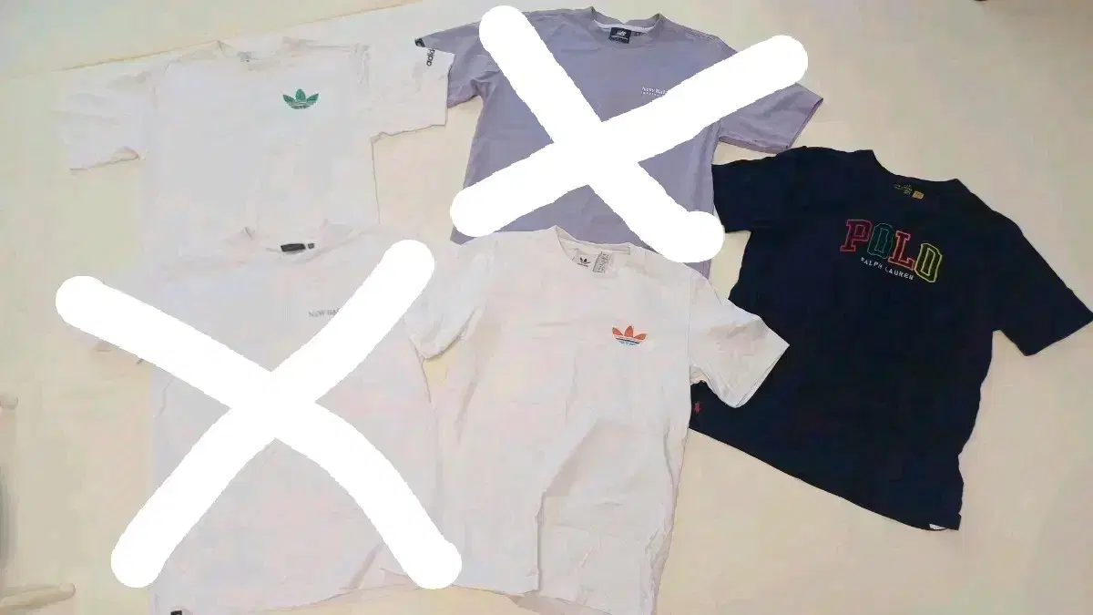 New Balance, Adidas, Polo Ralph Lauren T-shirt, Size 90