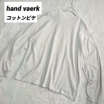 handvaerk 핸드바크 코튼 피케 크루넥 롱 T