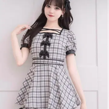 pium 피움 바이컬러 가죽 리본 셋업