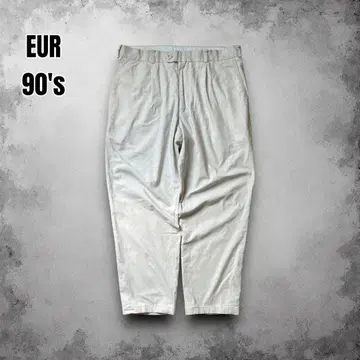 90s EUR 원턱 린넨 팬츠 슬랙스 유로 와이드 레그