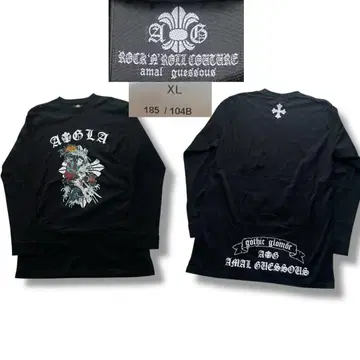 미사용품 A&G 에이앤지 프린트 롱 티셔츠 size XL