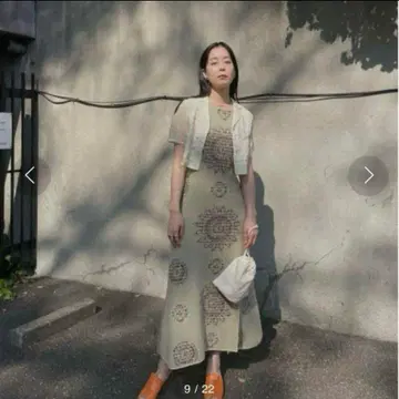 자카드 보타니컬 드레스 아메리