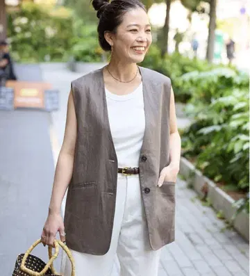 택 포함 새상품 B.C STOCK, 베이세 스톡 프렌치 베스트