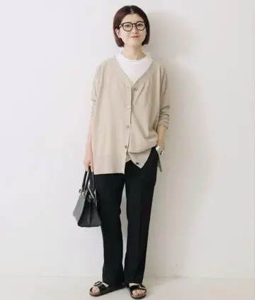 새상품 스픽 앤 스팬 ICECOTTON 2way 오버 사이즈 가디건