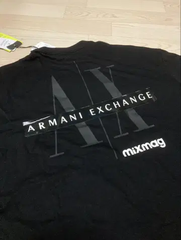 Armani Exchange mixmag 콜라보 티셔츠 블랙