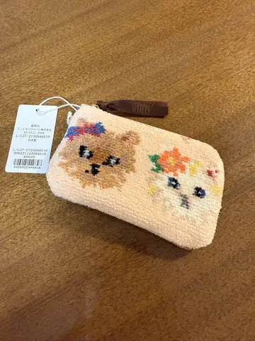 LOVERARY 동물 자수 키 케이스 핑크 계열 CAT 고양이