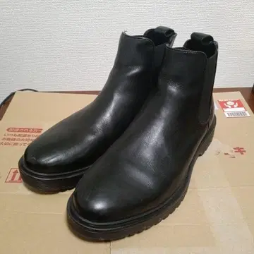 지유 리얼 가죽 사이드 고어 부츠 28cm