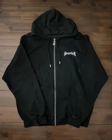 SUPPLIER 지퍼 후드티 블랙 L 사이즈