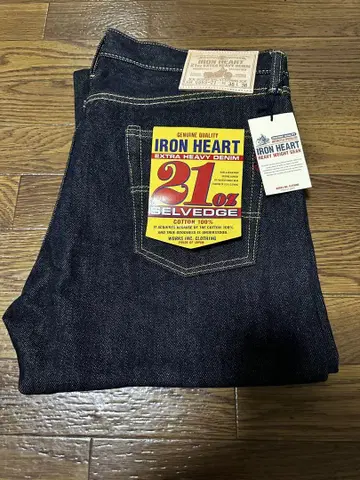 IRON HEART IH-666S-21 21oz w38 셀비치 데님