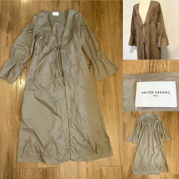 UNITED ARROWS 유나이티드 애로우즈 롱 블라우스 가디건 자수