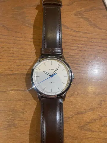 FOSSIL 쿼츠 손목시계 실버/브라운