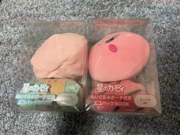 커비 봉제 인형 파우치 포함 에코백