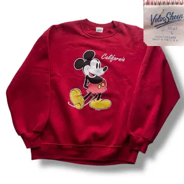90s 미키마우스 프린트 맨투맨 트레이닝복 size L USA제