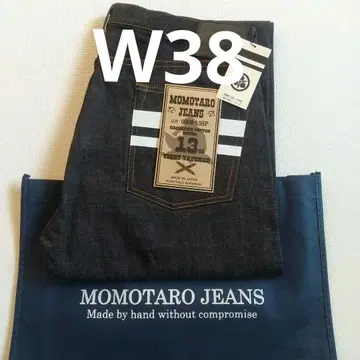 새상품 W38 모모타로 청바지 13oz 출진 버튼 플라이
