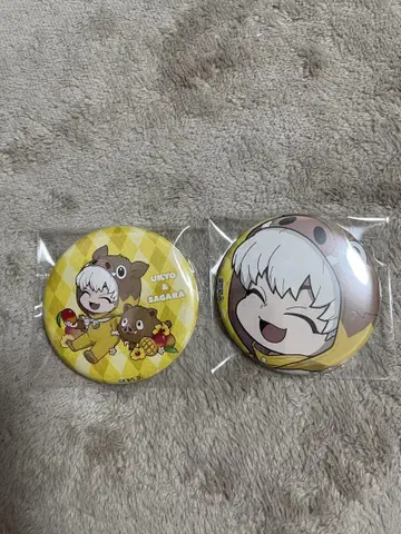 Dr.STONE 사이온지 깃털 파보테리아 캔뱃지 세트