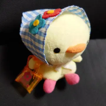레트로 시나다 SHINADA 병아리 클리어 백 봉제 인형 꽃 초레어