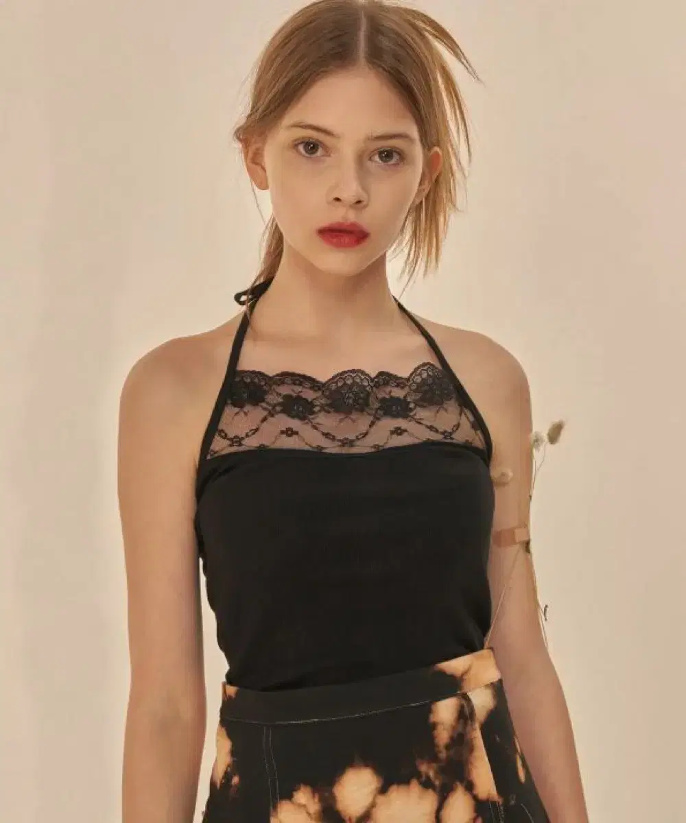 Oddoneout Square Neck Lace Sleeveless Top Black Slip Tank Top Sleeveless Innerwear