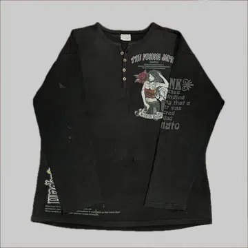 THE FUSION JAPAN 7부 소매 티셔츠 블랙