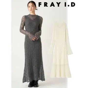 FRAY I.D 시어 레이스 니트 원피스 미사용 새상품