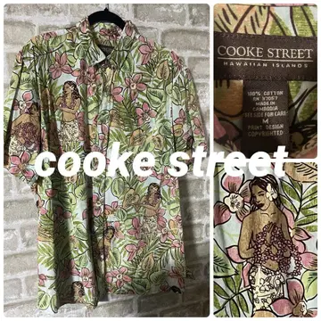 cooke street 남성용 M 알로하 셔츠 올 패턴 훌라 걸 보타니컬