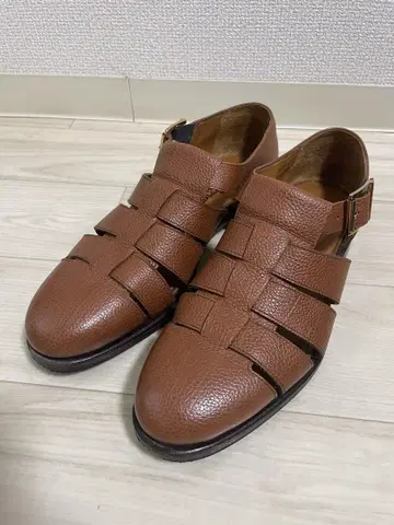잘란 스리와야 구르카 샌들 28cm 브라운 천연 가죽