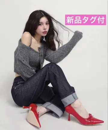 Darich 다리치 백 디자인 스트레이트 데님 팬츠
