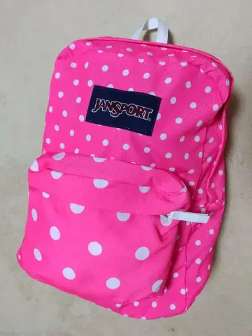 JANSPORT 핑크 도트 백팩 백팩 잔스포츠