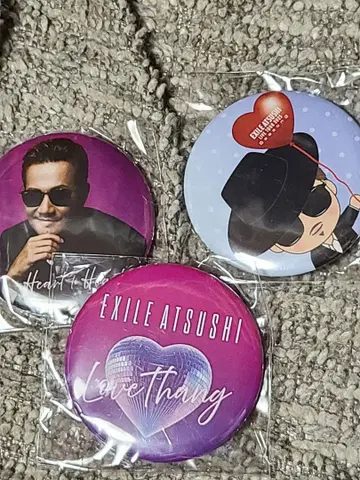 EXILE ATSUSHI 공연장 한정 가챠 캔뱃지 전 3종 세트