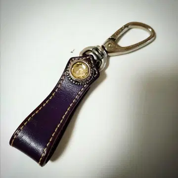 천연 가죽 키링 가죽 키링 키 후크 재고 1개