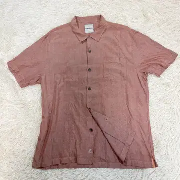인기 상품 Tommy Bahama 타미힐피거 실크 셔츠 반팔 핑크 XL