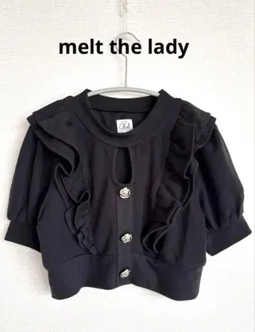 melt the lady 멜트 더 레이디 반팔 니트 숏 탑