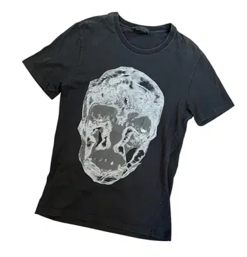 레어 Alexander McQueen 스컬 프린트 티셔츠 이탈리아제
