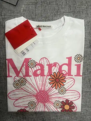 새상품 마르디메크르디 Mardi Mercredi 꽃무늬 프린트 티셔츠