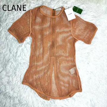 CLANE VINTAGE MESH BACK SLIT TOPS 1 클라네