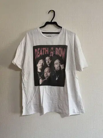 DEATH ROW 프린트 티셔츠 화이트