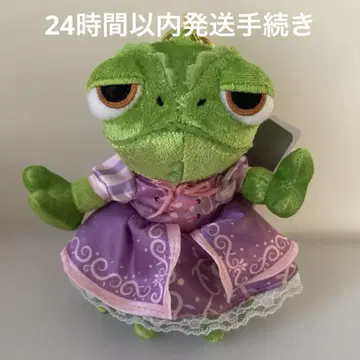 디즈니 라푼젤 파스칼 봉제 인형 키링 키체인