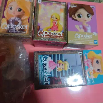 디즈니 Qposket 쁘띠 피규어 4종 세트