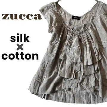 반팔 셔츠 silk shirt 실크 코튼 주카 zucca 그레이