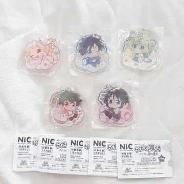 라쿠다이 마녀 이름 아크릴 키체인 세미 컴프 세트 5개 후우카