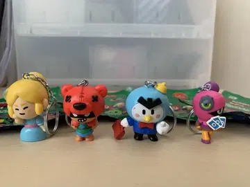 Brawl Stars 브롤스타즈 미니 피규어 키체인 4종 세트