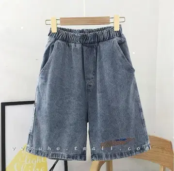 빅 사이즈 여성 데님 숏 팬츠 하프 팬츠 작은 사이즈