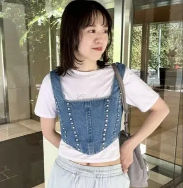 LILY BROWN 데님 뷔스티에
