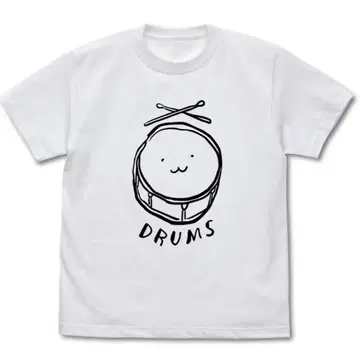 여아 밴드 크라이 카페 아와 스바루의 'DRUMS' 티셔츠 XL